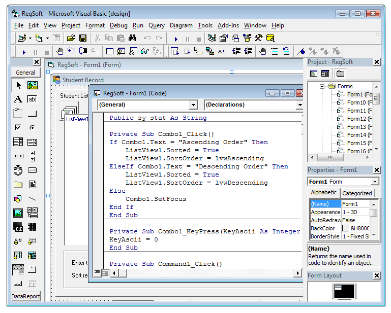 Visual Basic 6 IDE